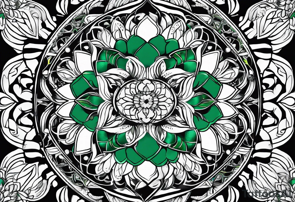 mandala for palm
 honeysuckle emerald Ukraine home power love tattoo idea