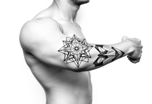 Geometry with love symbolism tattoo idea