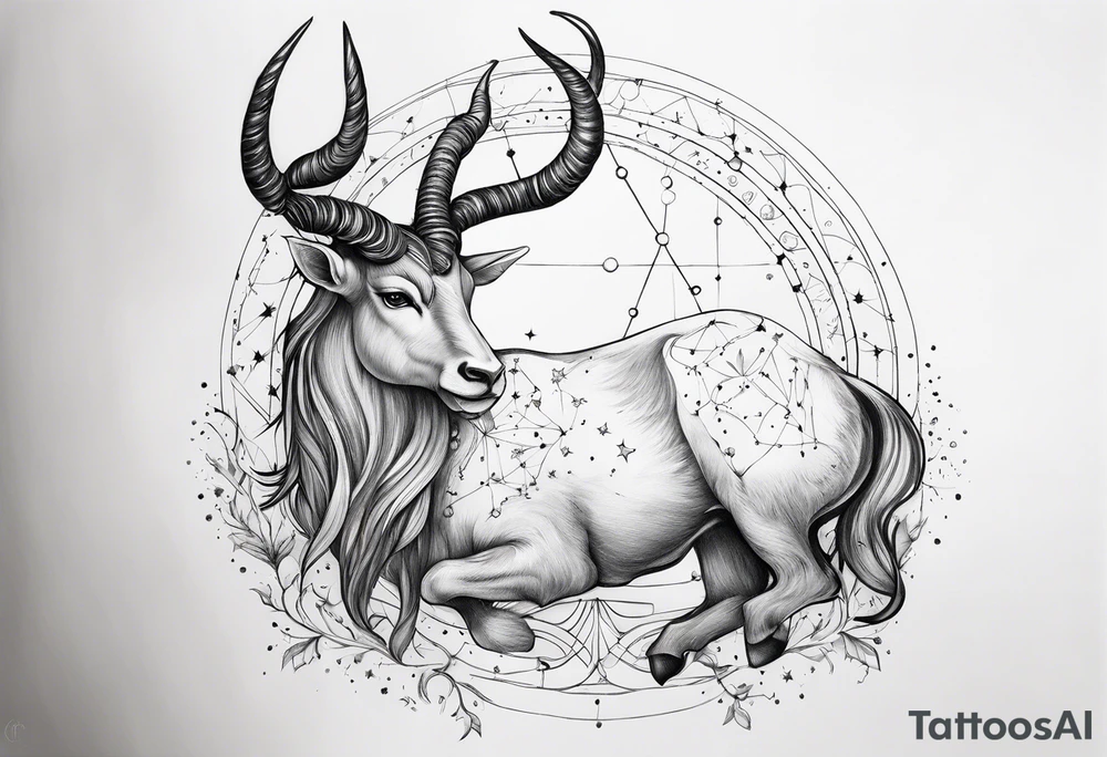 Capricorn constellation tattoo idea