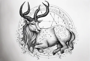 Capricorn constellation tattoo idea