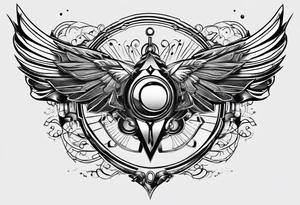 Simple futuristic logo withblettes e, e, g, j tattoo idea
