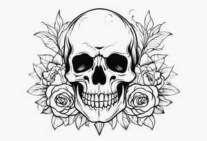 Memento mori writen skull sleeve tattoo design tattoo idea