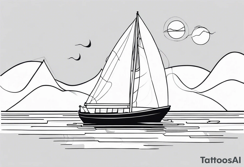 Sailboat Journey tattoo idea