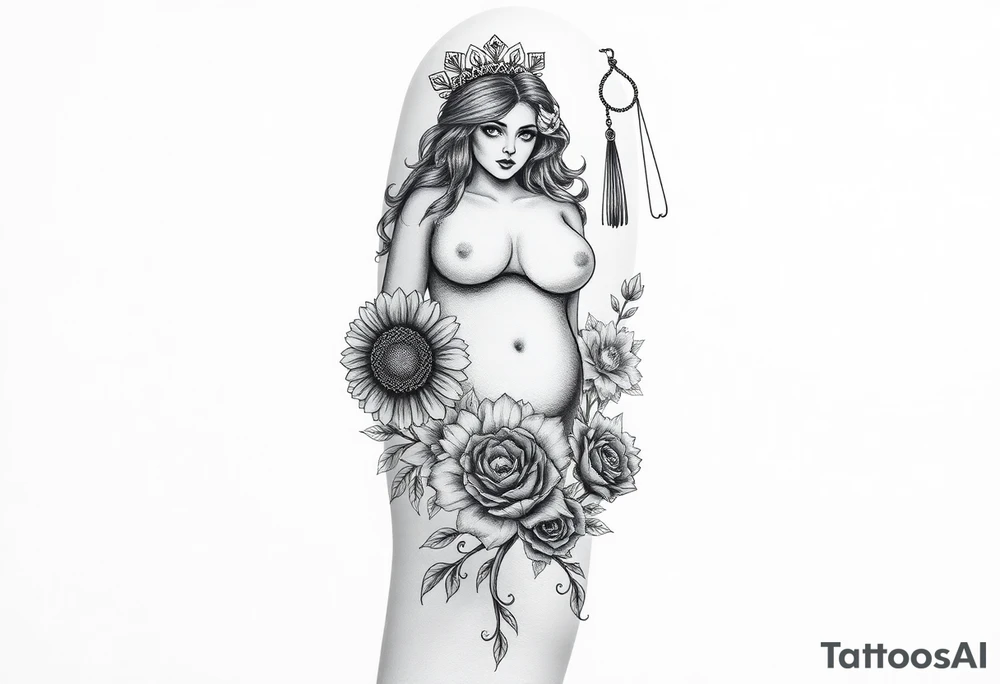 Storm, darkness, seven deadly sins, fat naked woman, peacock, dead sunflower and rosesflowers, razor blades, noose, couple having sex , cupcake ,cigerettes storm clouds coins, mirror, lamb, lion tattoo idea