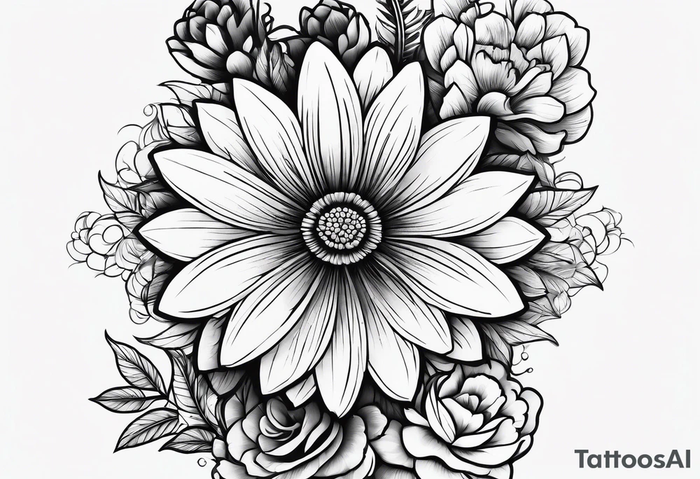 wing, flower, tattoo idea