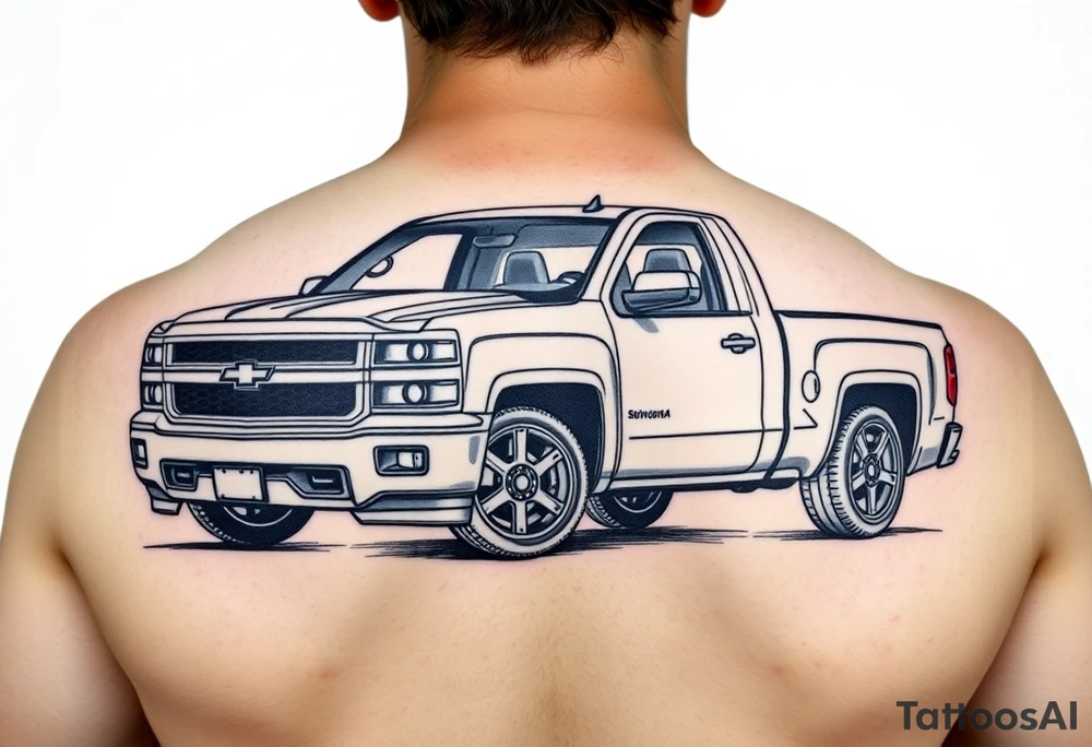 Chevy Silverado 1500 lowrider tattoo idea