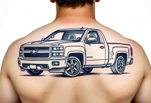 Chevy Silverado 1500 lowrider tattoo idea