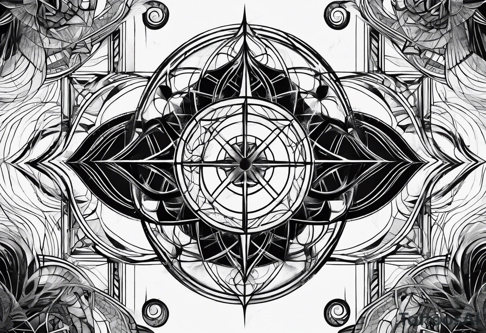 golden ratio, geometric design, infinity tattoo idea