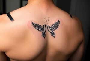 2 birds flying together tattoo idea