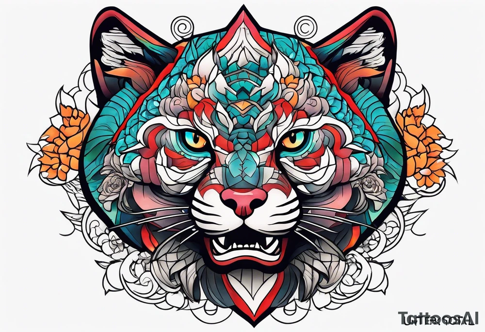 Japanese tattoo on chest tattoo idea