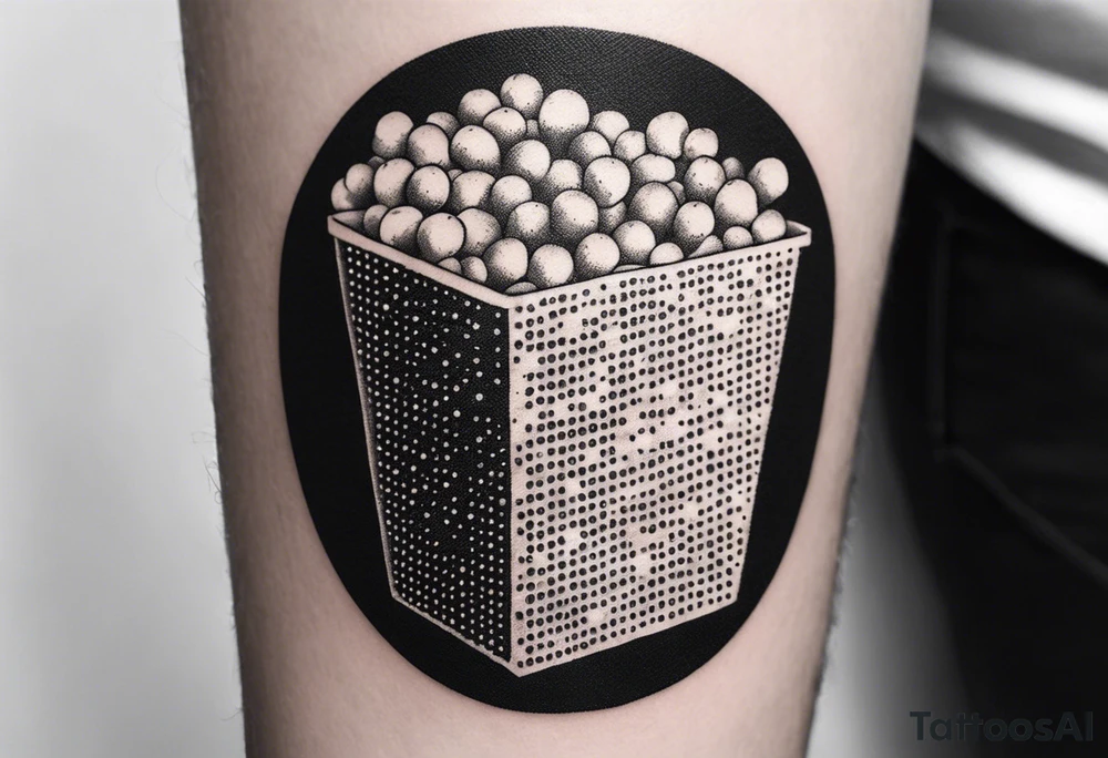 popcorn box tattoo idea