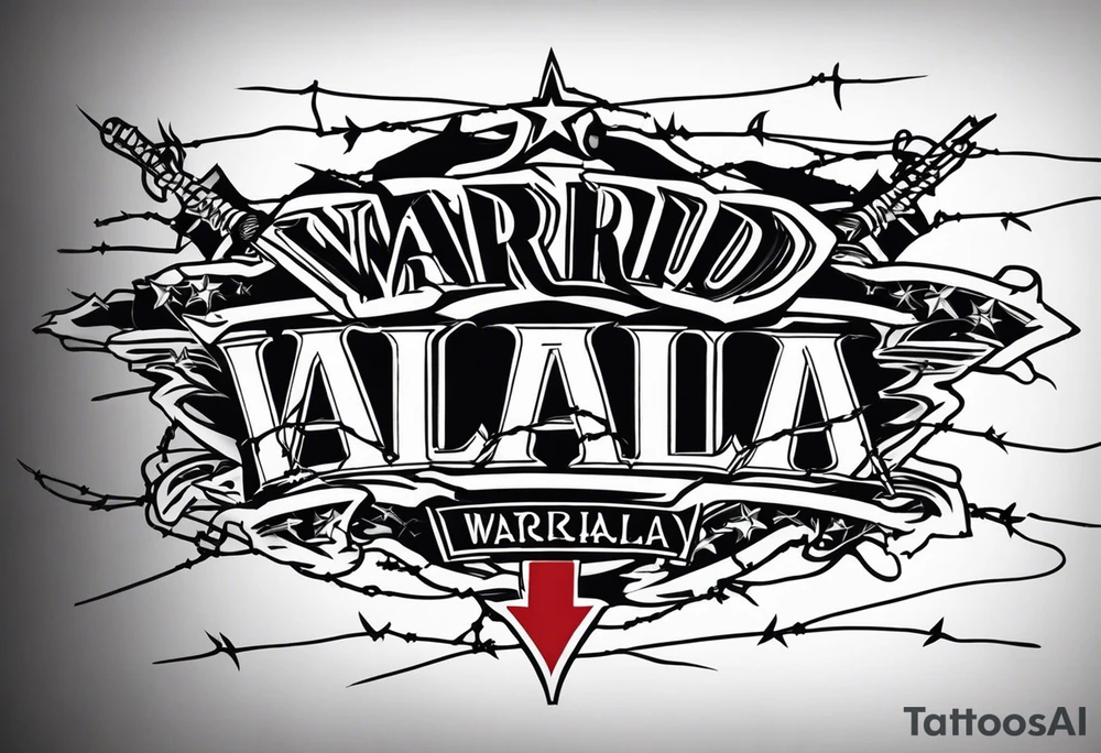 Wounded warrior valhalla barb wire tattoo idea