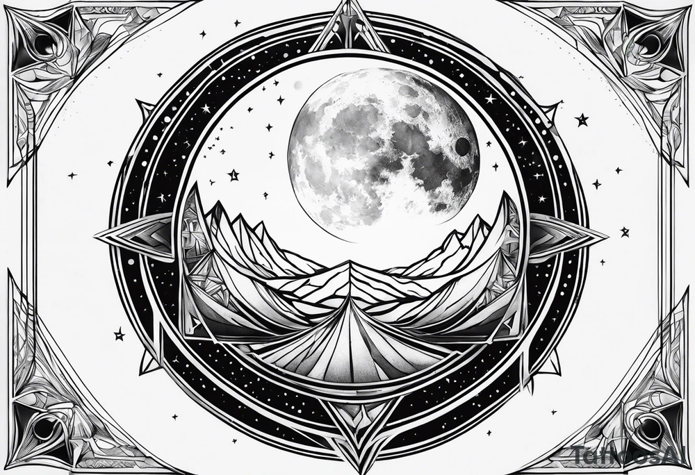 sacred moon tattoo idea