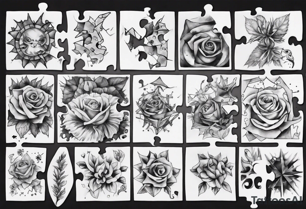jigsaw puzzle tattoo idea