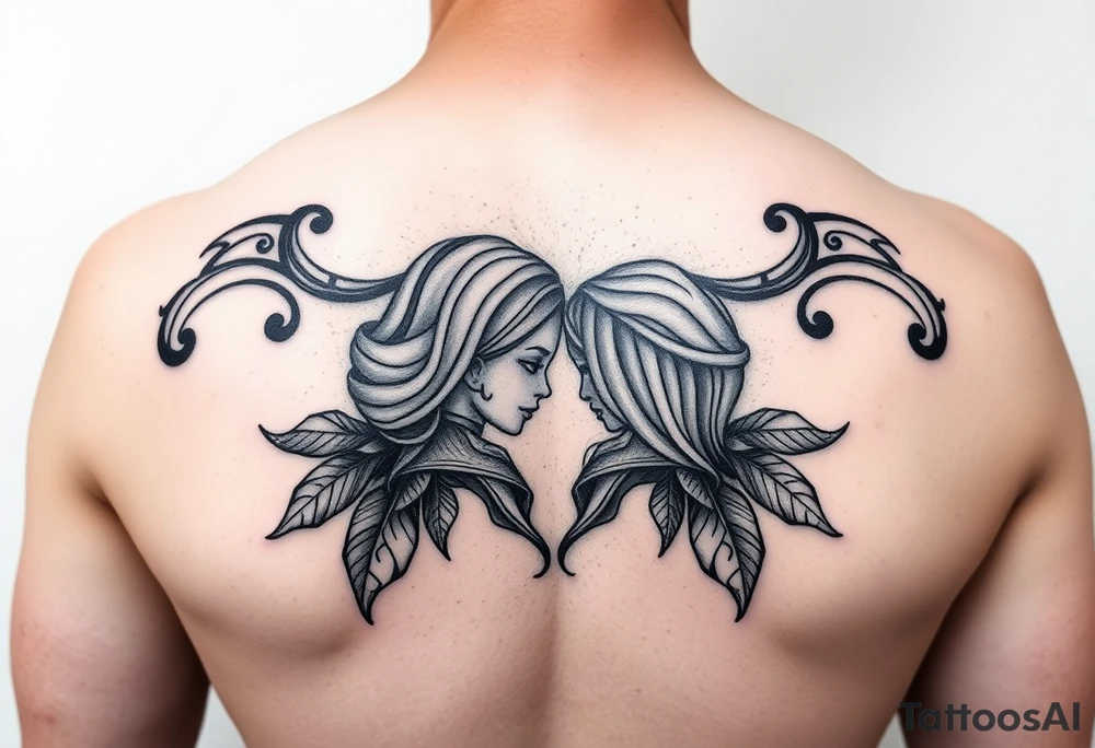Mother two daughters matching tattoo idea