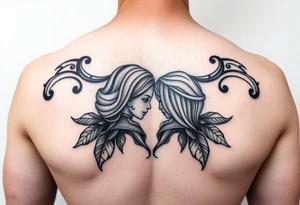 Mother two daughters matching tattoo idea