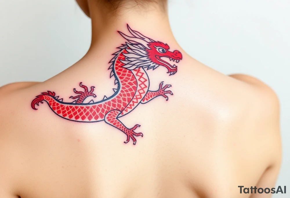 RedChinese dragon tattoo idea