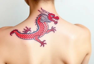 RedChinese dragon tattoo idea