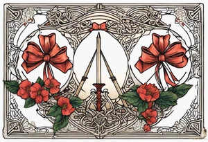 Three of bows wildwood tarot deck tattoo idea