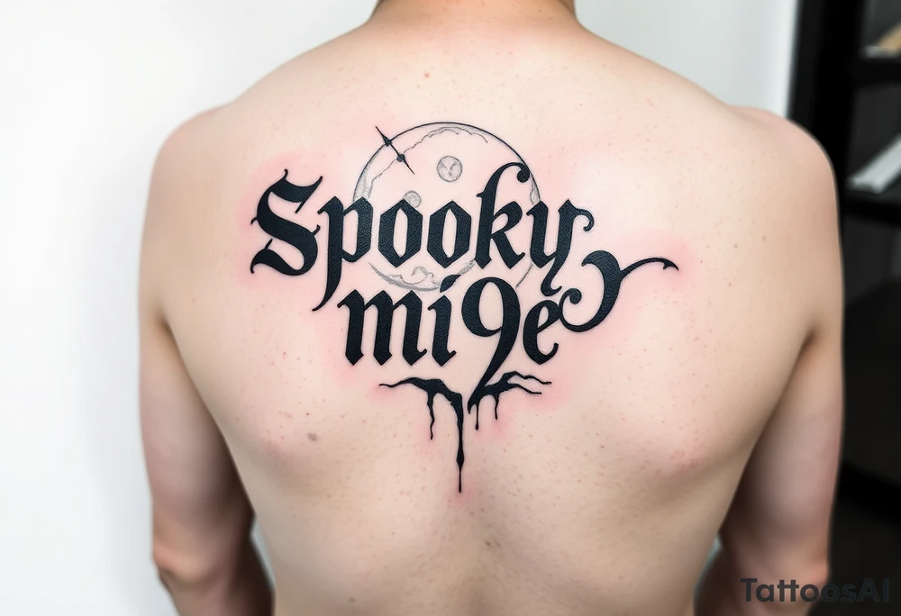 Spooky m9oon phrase thigh tattoo i tattoo idea