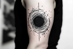 2 different universe's on each side of a black hole tattoo idea