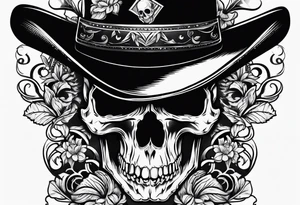 cowboy skull tattoo idea