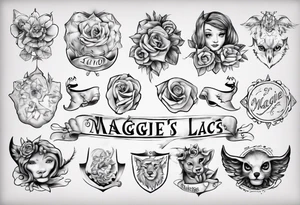 My children's names Maggie and Lucas tattoo idea