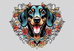 dachshund teeth tattoo idea