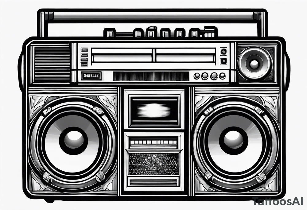 Boombox tattoo idea