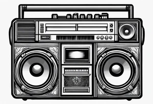 Boombox tattoo idea