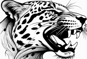 Side view of Jaguar tattoo idea