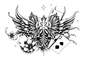 Poland symbol and poker cards Add casino money to it. tattoo idea