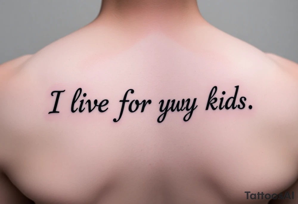 I live for my kids tattoo idea