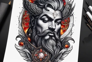 Lucifer wraps the moon in the night tattoo idea