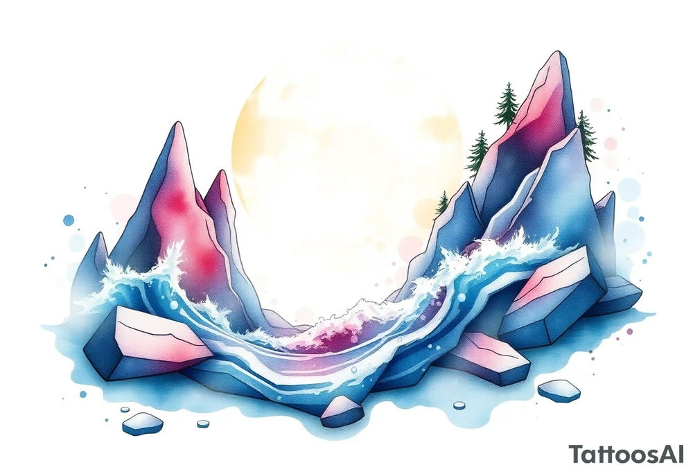 water-demo rise up out of the river. tattoo idea