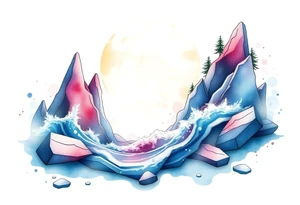 water-demo rise up out of the river. tattoo idea