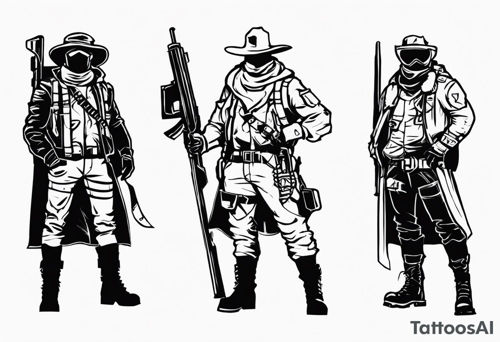 Rangers from Wasteland 3 game. tattoo idea