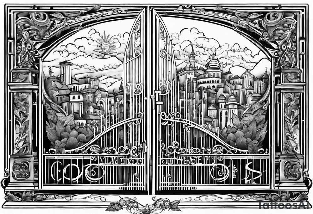 The world is yours words on gate tattoo idea