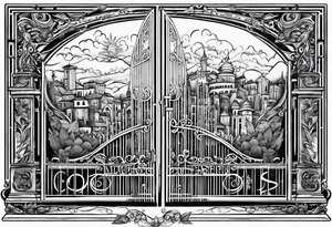 The world is yours words on gate tattoo idea