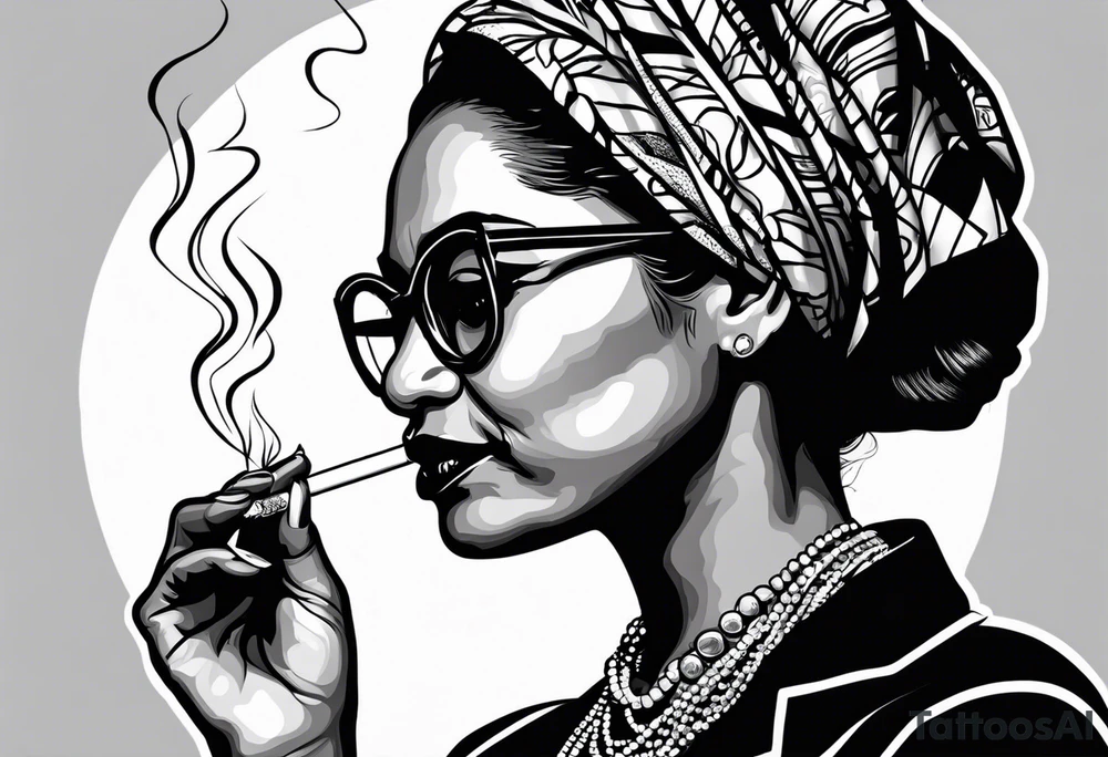 rosa parks smoking cigarette tattoo idea