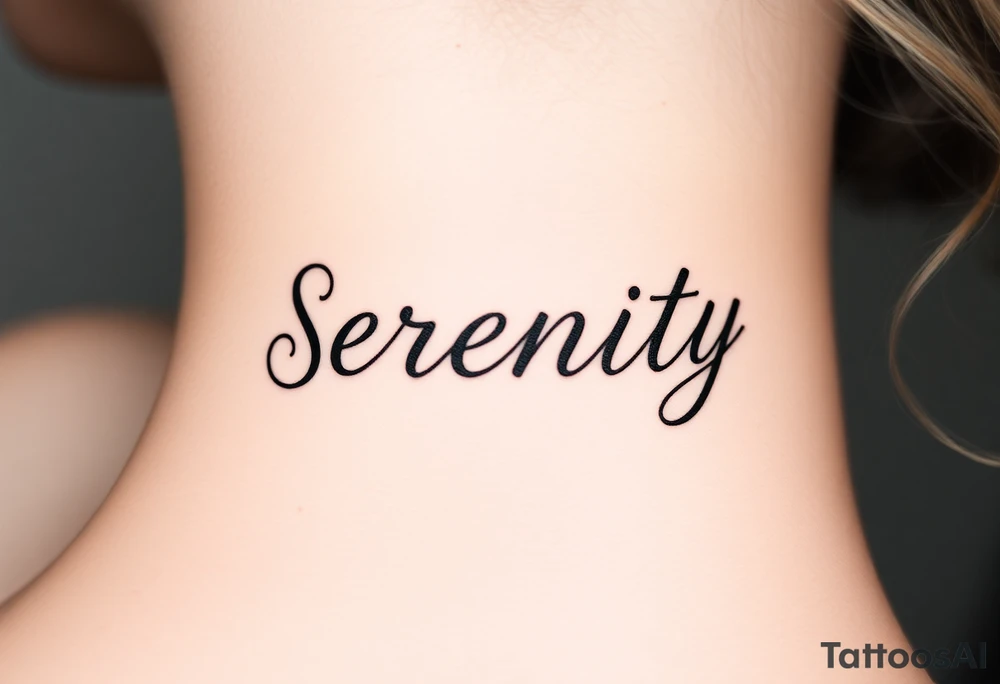 Serenity tattoo idea