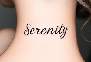 Serenity tattoo idea