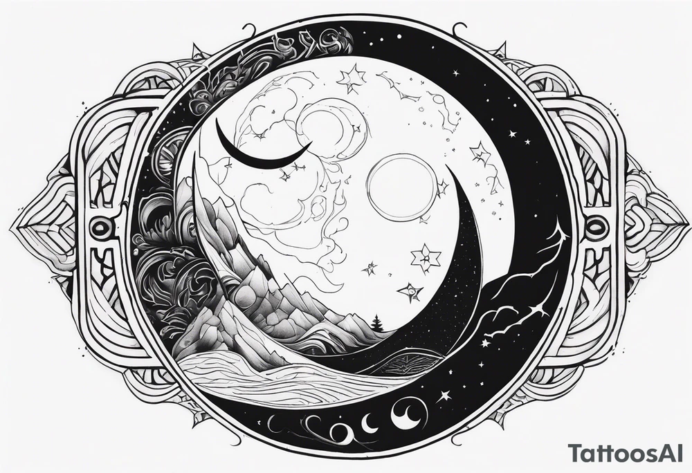 sacred moon tattoo idea