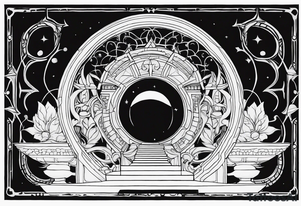 Portal to another world tattoo idea