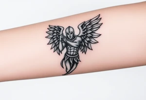 spartan angel tattoo idea