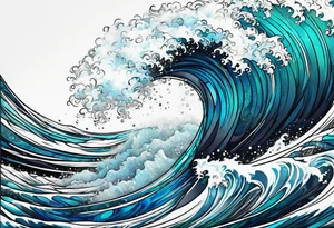 wave;  
"come what may"; outside forearm not an oval tattoo idea