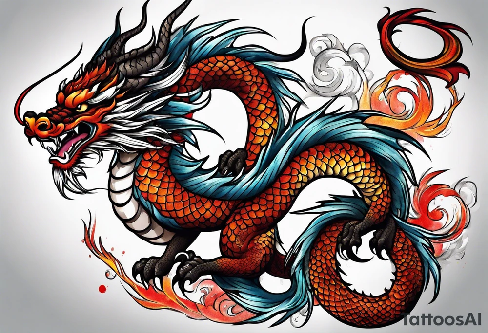 japanese dragon tattoo idea