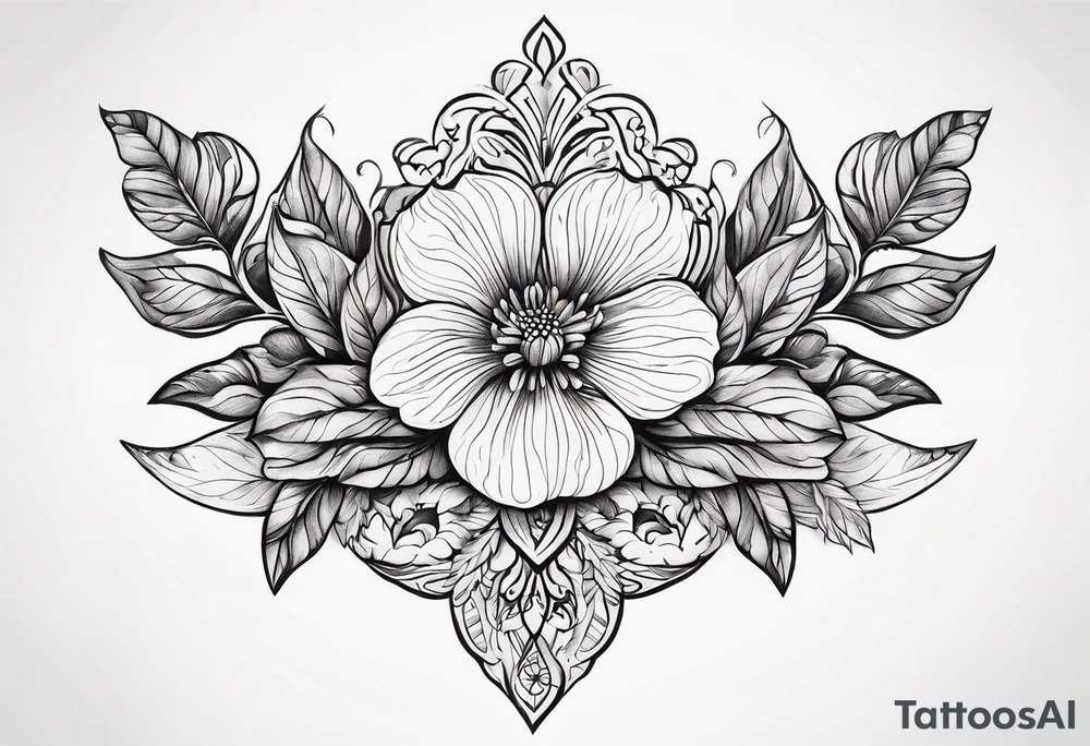 ramo de flor cerejera na canela tattoo idea