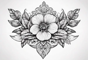 ramo de flor cerejera na canela tattoo idea