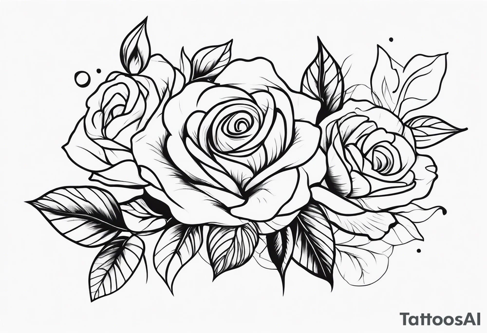 Roses and ornemental tattoo idea